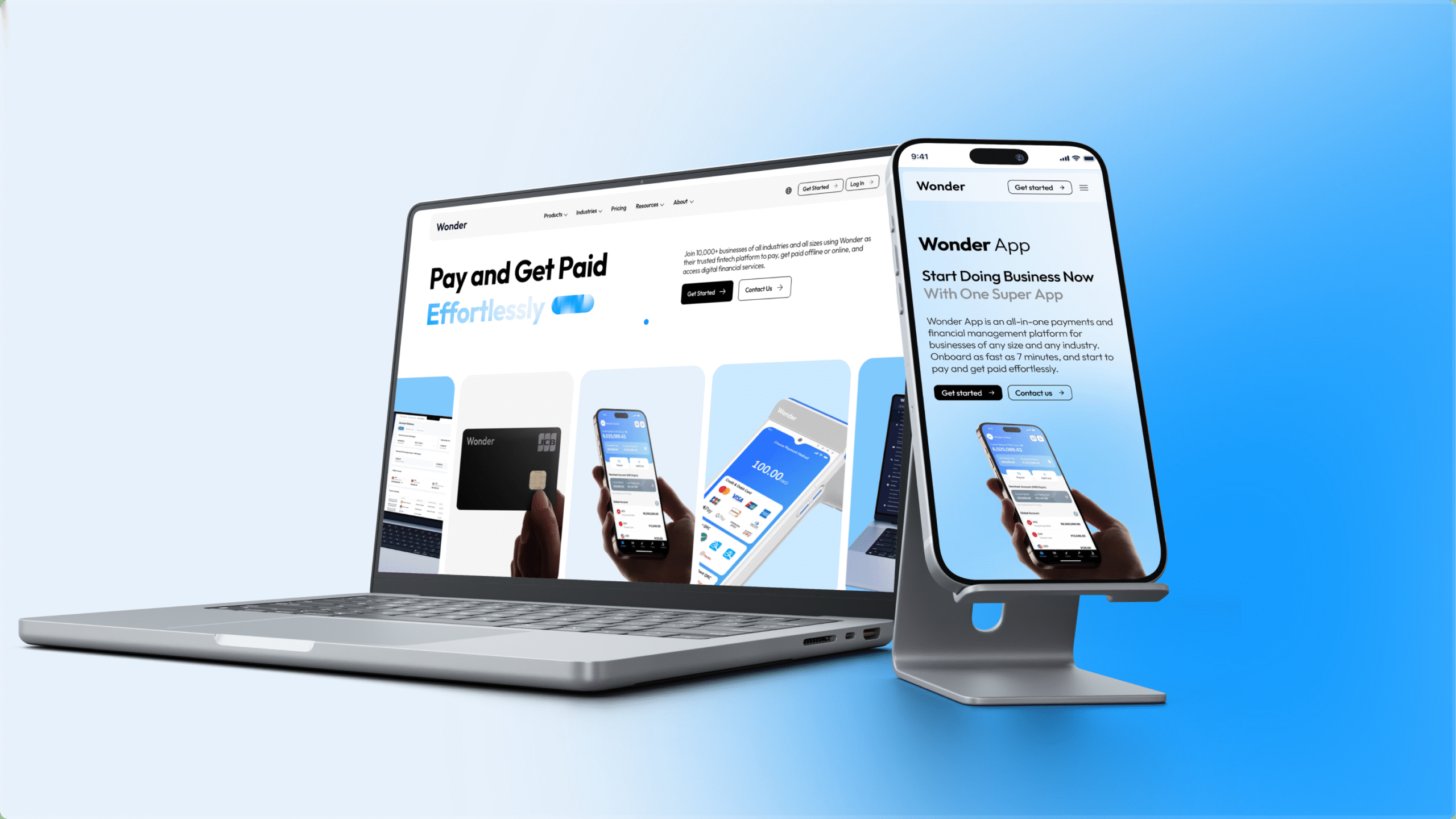 wonder website revamp mock up